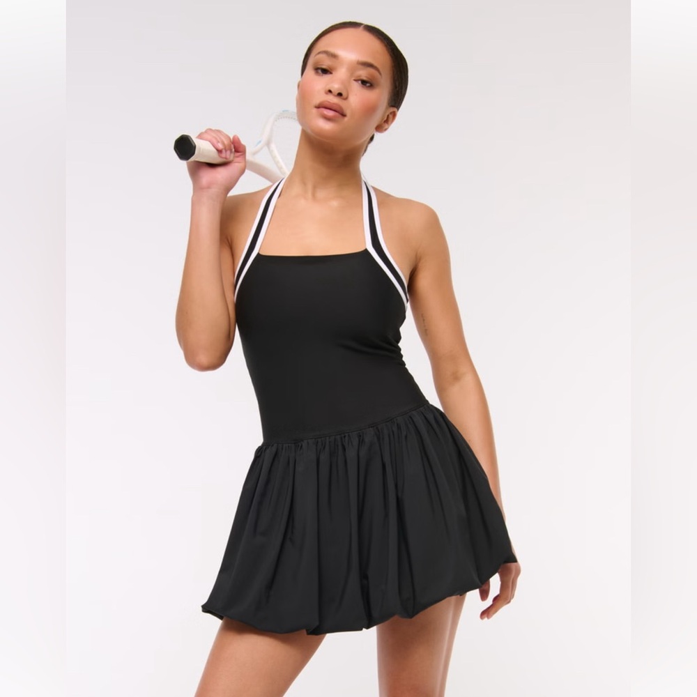Abercrombie Black Halter Activewear Dress
